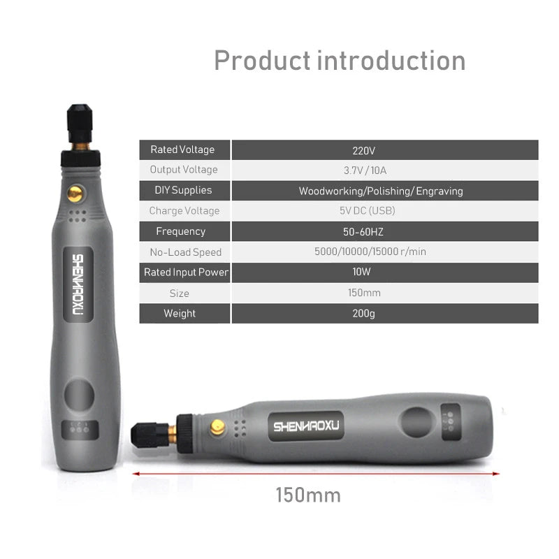 Mini 3.6V Cordless Drill Grinder & Engraving Pen Set – Wireless DIY Tool
