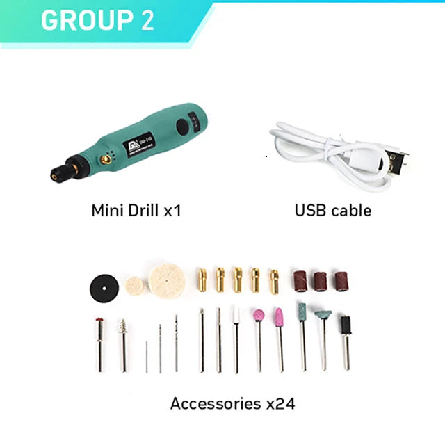 Mini 3.6V Cordless Drill Grinder & Engraving Pen Set – Wireless DIY Tool