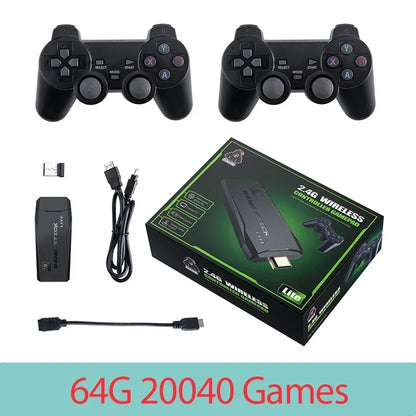 Retro M8 Wireless Game Console Stick – 4K, 20,000 Emulators, 9 Built-in Games, PS1 Compatible