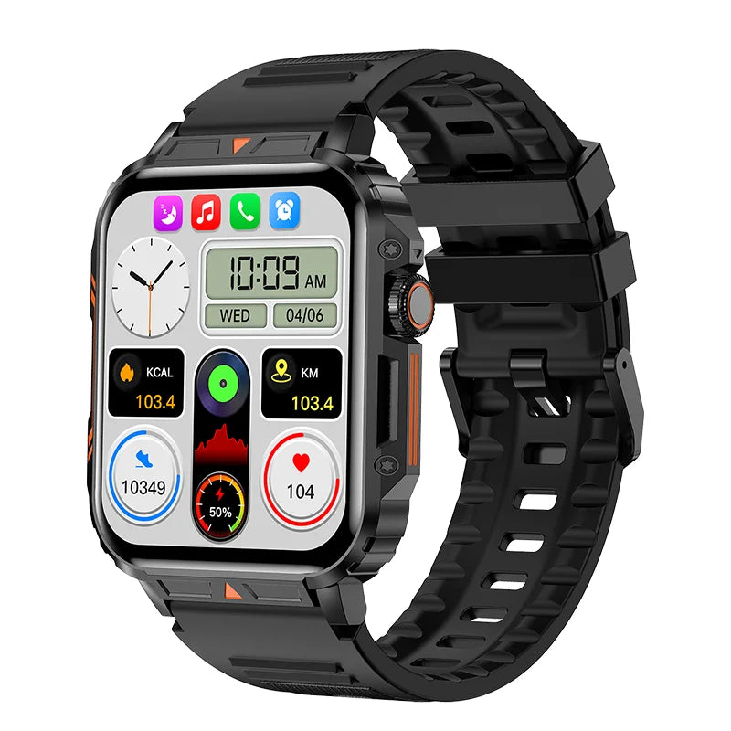 Military Men Smart Watch Health Monitor Bluetooth Call Fitness IP68 Waterproof Sports for Women Xiaomi 2025