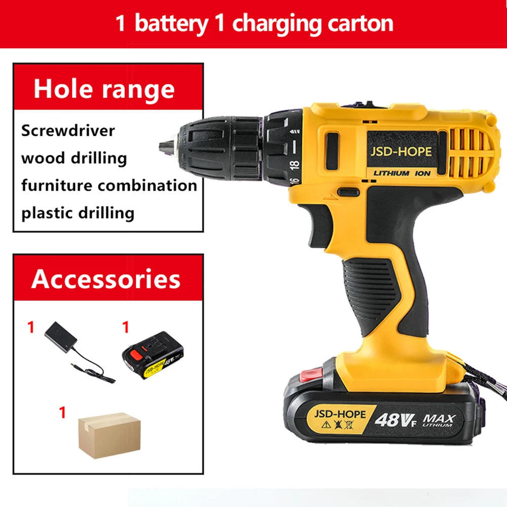 Electric Hammer Drill – Rechargeable Lithium Battery Hand Drill