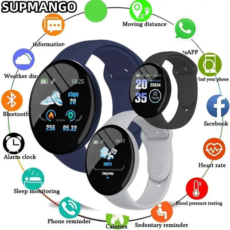 Real Stepcount Smart Watch Multi Function Step Connected For Men And Women Suitable For And Android