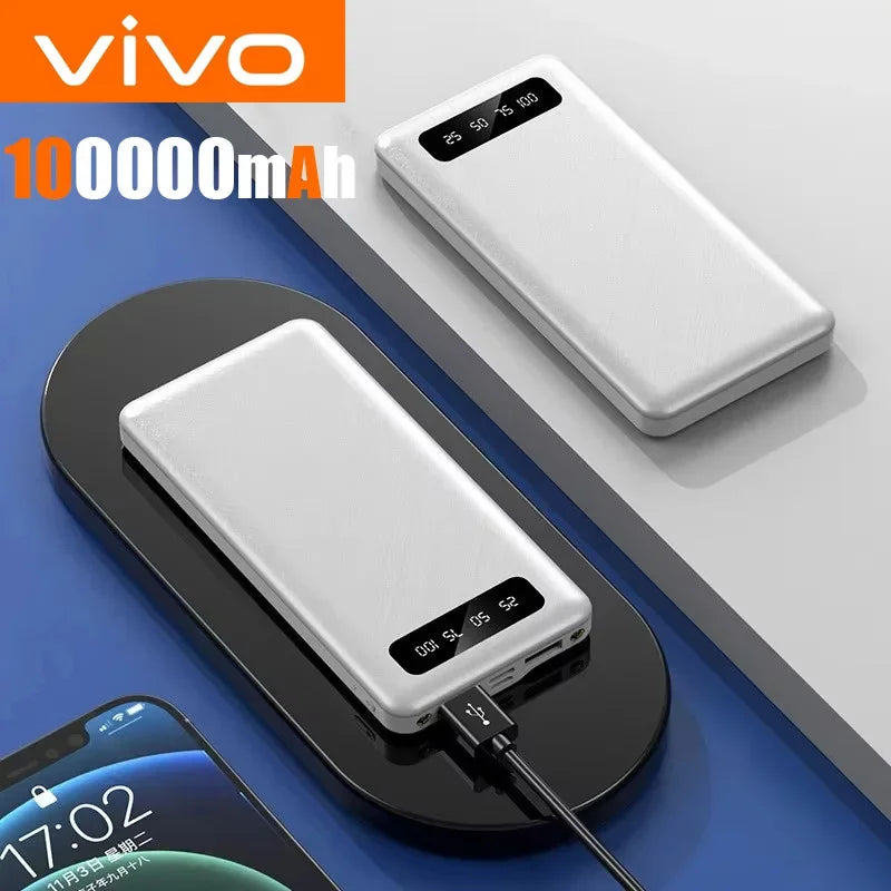 VIVO 200000mAh 120W Power Bank Super Fast Charging Battery High Capacity Digital Display For iPhone Samsung Huawei