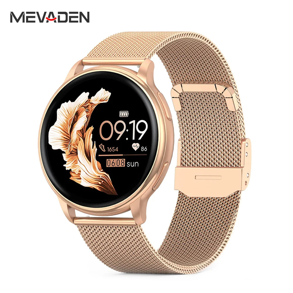 MEVADEN Bluetooth Call Smart Watch Women Custom Dial Men Sport Fitness Tracker Heart Rate  For Android IOS Y22