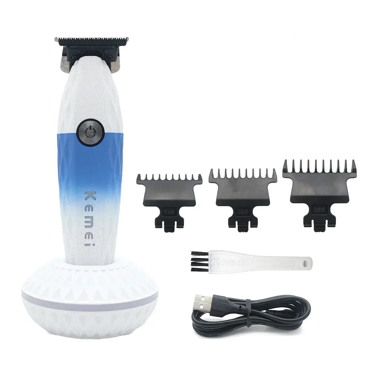 Kemei Professional Hair Clipper – DLC Blade, Cordless, 8800RPM Motor