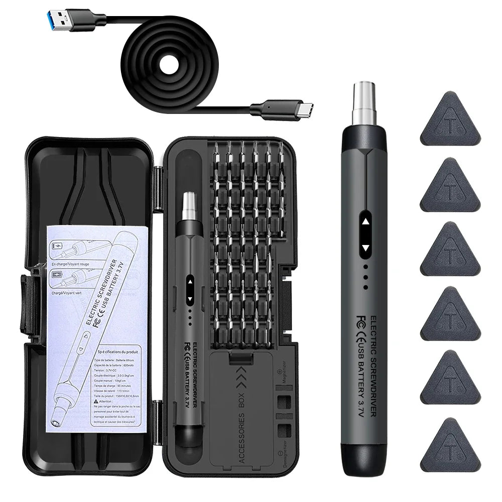Rechargeable Electric Precision Screwdriver Set – Wireless Mini Power Tool Kit for Mobile & PC Repair