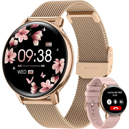 Feminine 1.39'' HD Smart Watch with Menstrual Cycle Tracker Heart Rate & Sleep Monitor IP67 Waterproof Fitness for Women