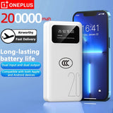 OnePlus 200000mAh PowerBank Large Capacity External Battery USB Fast Charging LED Display Portable Phone Charger For iphone
