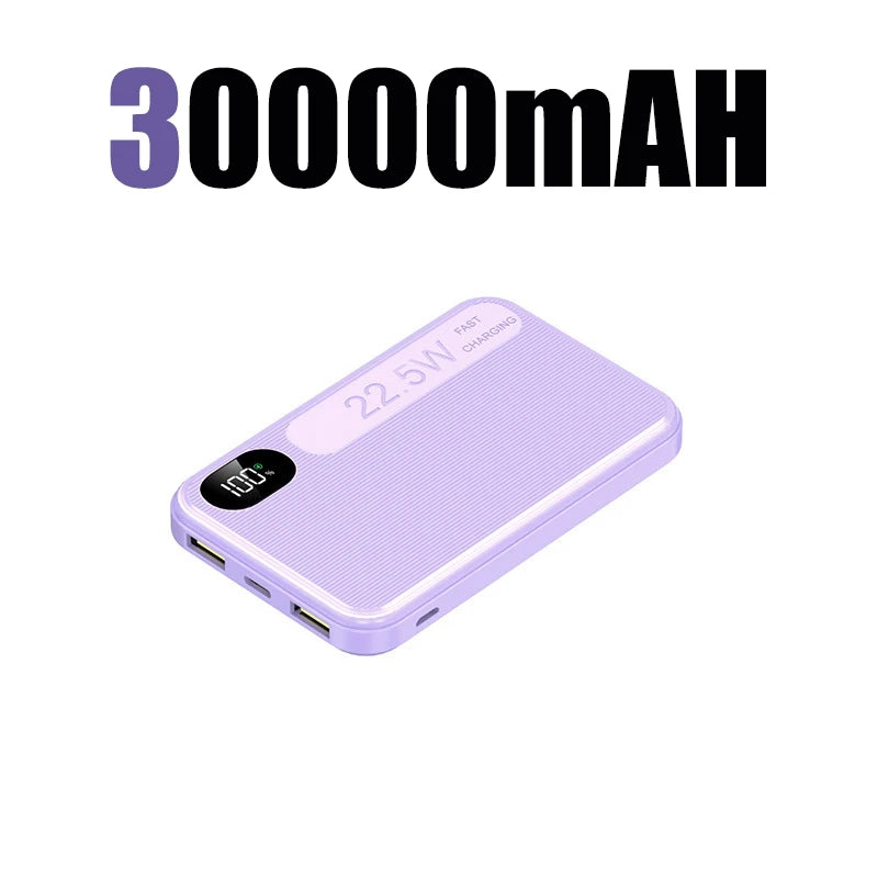 OnePlus Mini Power Bank 30000mAh Large Capacity Fast With Built-in 3 Cables Battery For IPhone Samsung Huawei