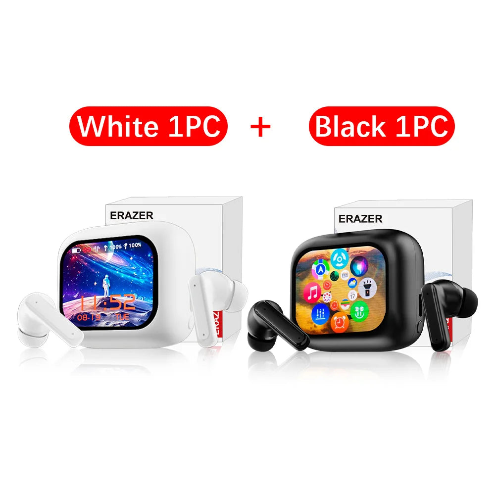 ERAZER Original LCD Touch Screen Bluetooth earphone ANC noise cancelling wireless Headphone waterproof earbuds HD stereo Headset