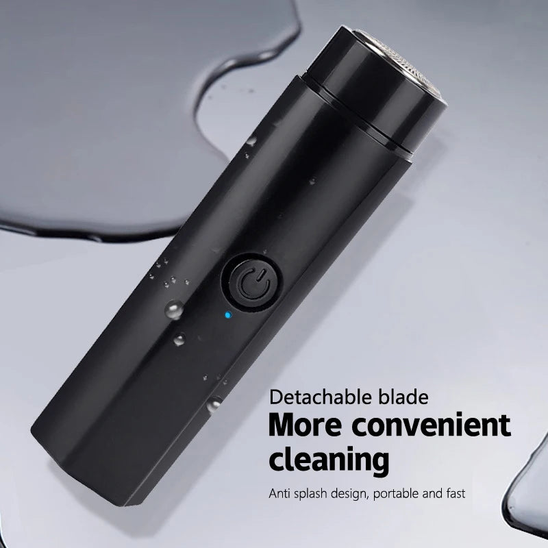 One-Button Electric Shaver – Portable Mini Rotary Razor for Men, Rechargeable Wet & Dry