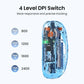 Tri-Mode Transparent Wireless Mouse – Dual Bluetooth & 2.4G, 2400DPI, Silent & Rechargeable