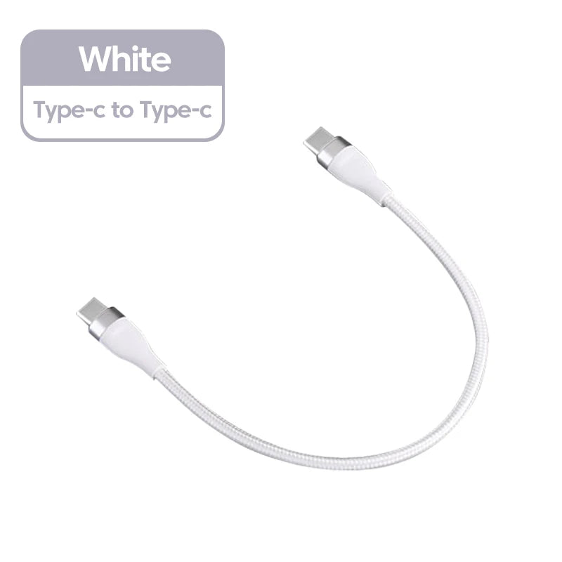 120W PD Fast Charger Type C Quick  3.0 USB C For iPhone 15 16 Samsung Xiaomi 0.25m USB C to C Short Cable