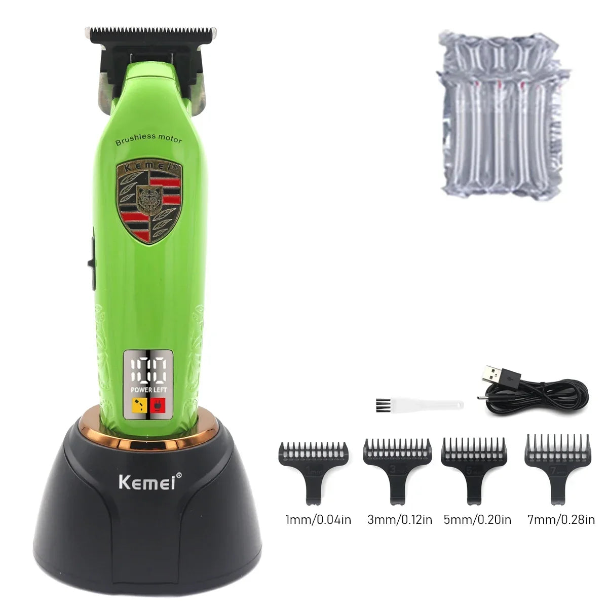 Kemei 2236 Professional Hair Clipper – Brushless Motor, Cordless Rechargeable Trimmer