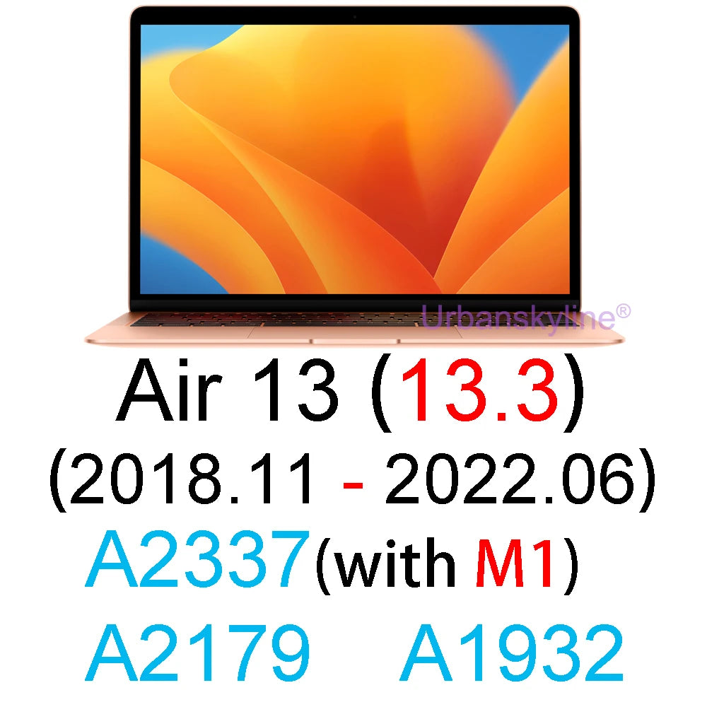 Screen Protector for MacBook Air 15 13 M4 Pro 14 16 M3 M2 M1 Touch Bar ID 11 12 HD Skin Film Guard Cover 13.6 A3241 A3240 Retina