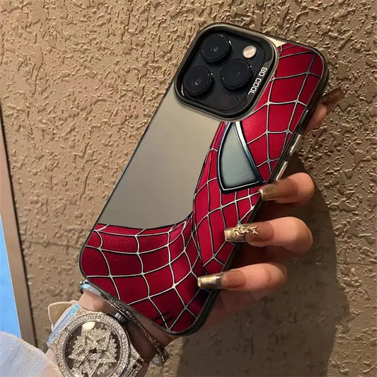 Marvel Spider Man Half Face Cool Phone Case For iPhone 16 15 14 13 12 11 Pro Max XR XS 7 8 Plus MINI Y2K Anti Fall Cute