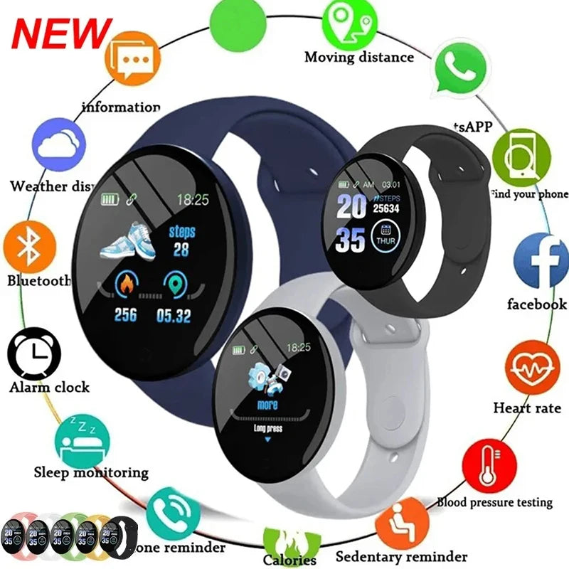 D18 Multifunctional Smart Watch Men Women Bluetooth Connected Phone Music Fitness Sports Bracelet Sleep Monitor Y68