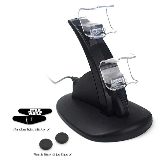 Dual USB Charging Dock for PS4 – LED Charger Station for DualShock 4 / Slim / Pro Controllers