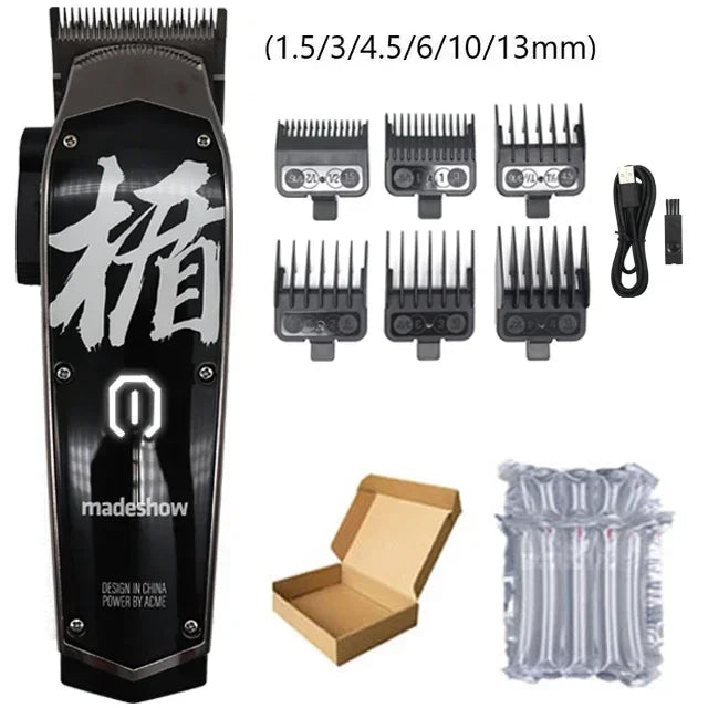 Madeshow M10/M11 Professional Hair Clipper – Titanium Ceramic Blade, 7000RPM Salon Trimmer