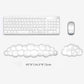 Mouse Pad Wrist Non-slip Silicone Transparent Wrist Rest Support Mat Memory Wrist Mouse Pad Computer Laptop Keyboard Mat