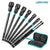 8PCS Magnetic Nut Driver Set,  6", Metric / SAE Nut Drivers, Shank Driver Bits, 1/4"Hex Shank, Long Bits