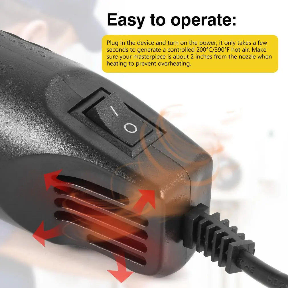 DIY Heat Gun 200℃ 300W Electric Shrink Wrap Heater Tool