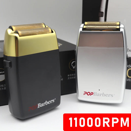 P620 Professional Men’s Beard Trimmer – 11000 RPM Double Foil Electric Shaver with USB