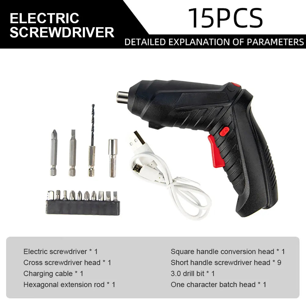 3.6V Rechargeable Cordless Electric Screwdriver with Lithium Battery