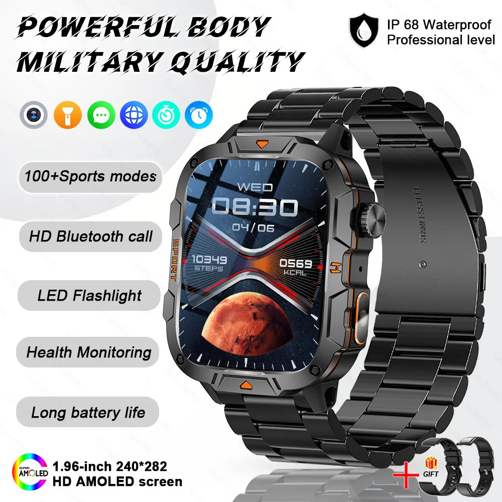2025 For Xiaomi New Rugged Military GPS Smart Watch Men Bluetooth Call Health Monitoring AI Voice Sports Waterproof