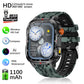 Fanwear men's smart watch Bluetooth call 1100mAh battery 100 days standby time 2.01 inch screen IP68