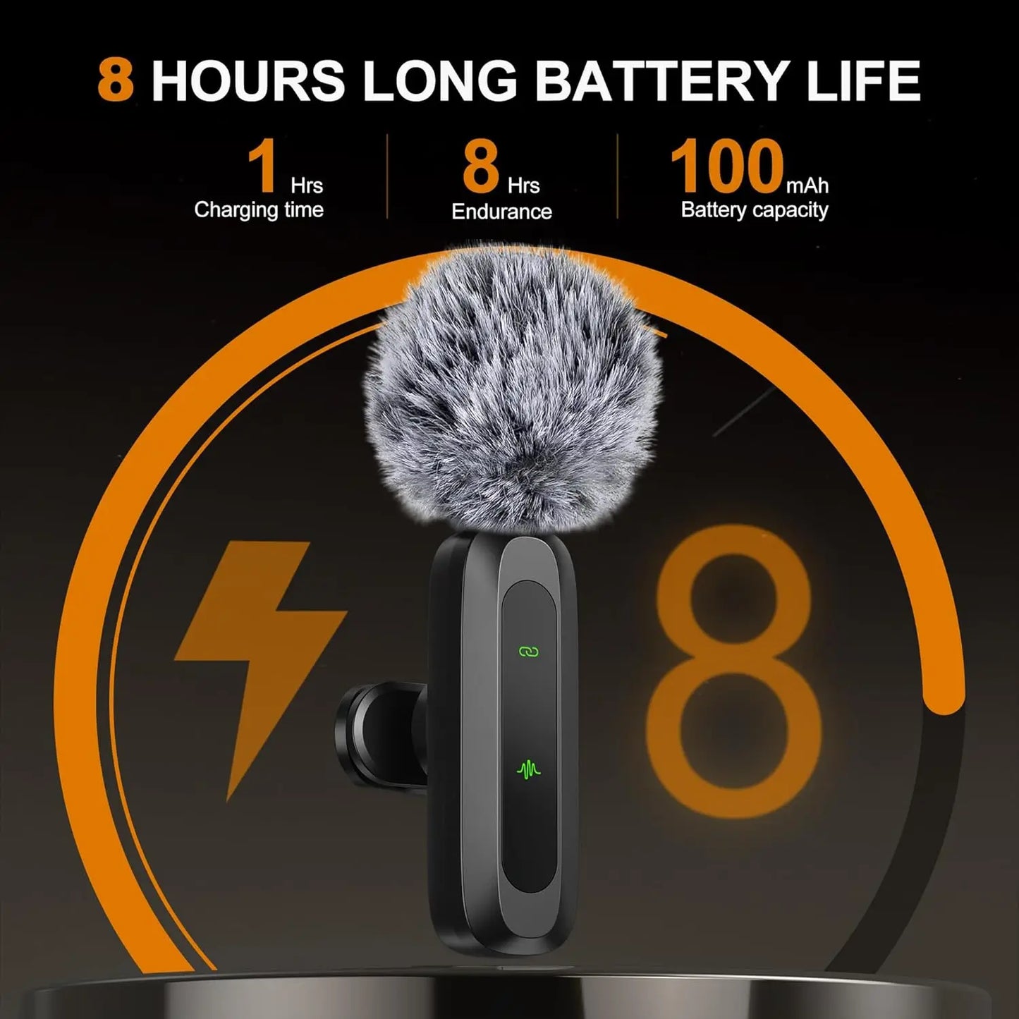 Wireless Lavalier Microphone – Mini Clip Mic for iPhone, Android, Laptop & Vlogging