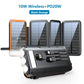 Waterproof Solar Power Bank 43800mAh Fast Wireless Charger for iPhone 15 14 Samsung Huawei Xiaomi PD 20W Fast