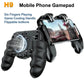 H9 6 Finger Mobile Phone Game Trigger Gamepad Joysticks Controller w/ Radiator Aim Shooting L1R1 Key Button PUBG for IOS Android