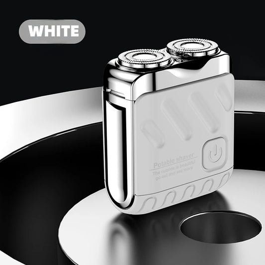 Mini Portable Electric Shaver – Waterproof Type-C Rechargeable Rotary Razor for Men