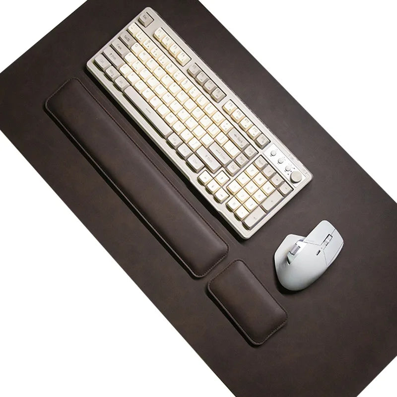 PU Mouse Pad Large Mousepad Laptop Non-Slip Desk Pad Keyboard Pads Mouse mat, mouse wrist protector three-piece