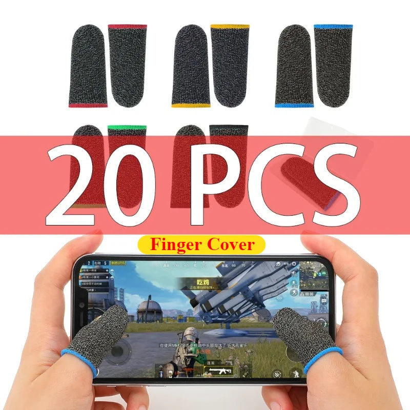 20Pcs Finger Covers for Game Controller – Anti-Sweat, Scratch Resistant PUBG Thumb Gloves