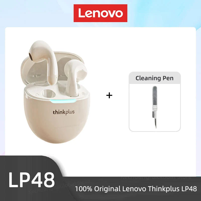 Original Lenovo LP48 TWS Wireless Bluetooth 5.4 Earphone Gaming HIFI Music  Noice Cancelling Dual Mode
