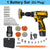 Lithium Electric Drill & Screwdriver Set with Accessory Box