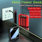 30000mAh Powerbank Mirror Digital Display Screen Built-In Cord Mobile Power Supply Compact External Battery For iphone Samsung