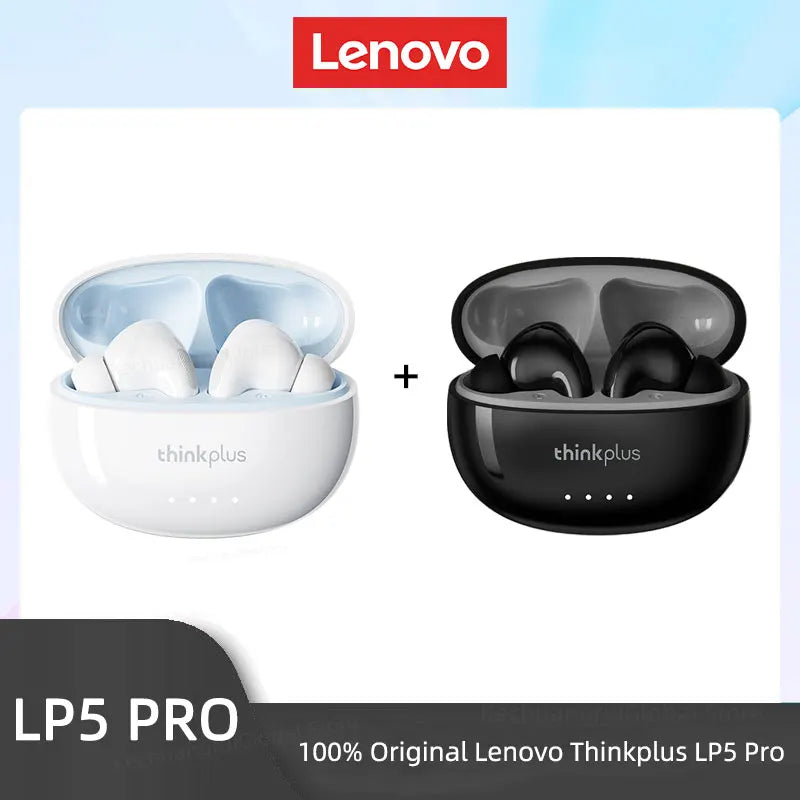 Lenovo LP5 PRO Wireless Bluetooth 5.4 Earphones TWS HiFi Sound Gaming LP5Pro Sport Long Standby with Mic 2025