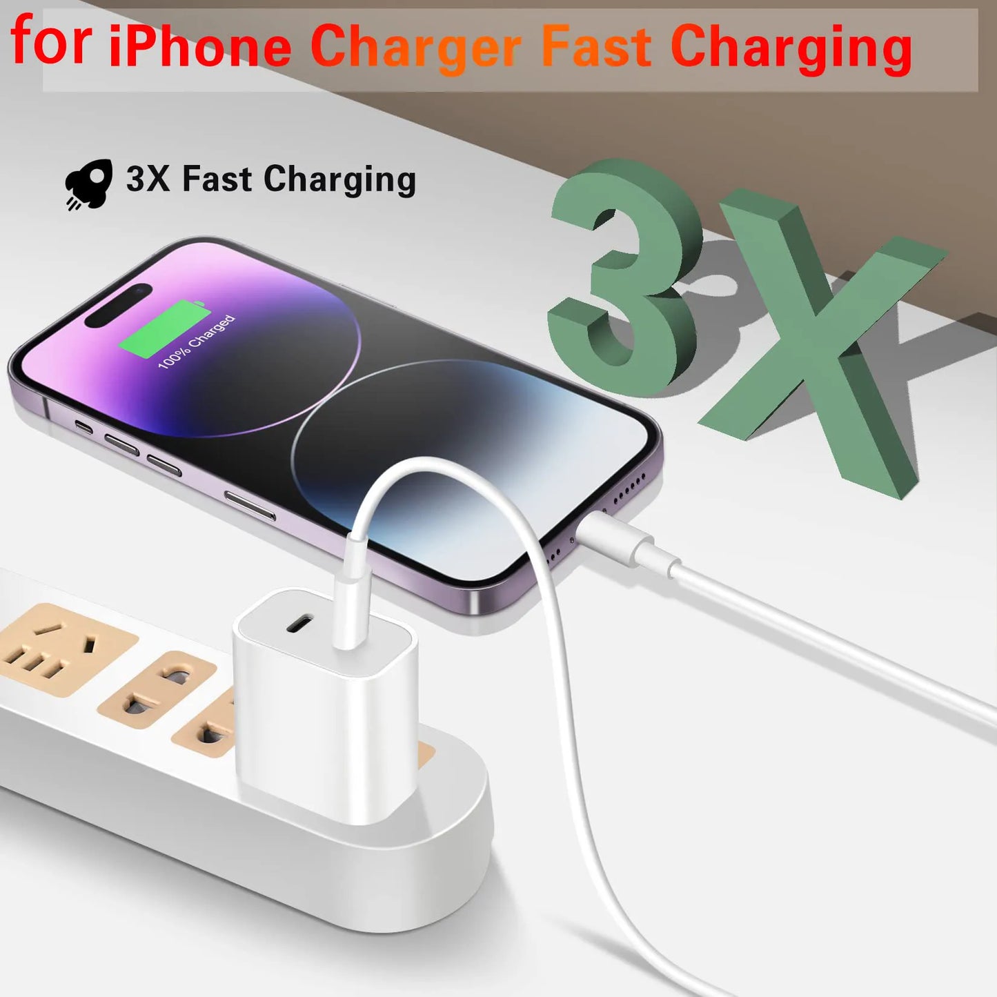 40W Dual USB C PD Fast Charger for iPhone 15 14 13 Pro Max iPad Air USB-C Type C Phone