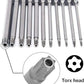 Hex Shank Torx Security Head Screwdriver Drill Set 4 Inch Length S2 Steel Torx Bit Set 11/12pcs Torx Head 1/4 Inch