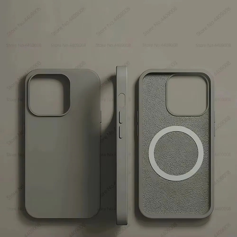 For Apple iPhone 16 15 14 13 Pro Max Plus For Magsafe Luxury Magnetic Liquid Silicone Case Shockproof Wireless Charge Soft