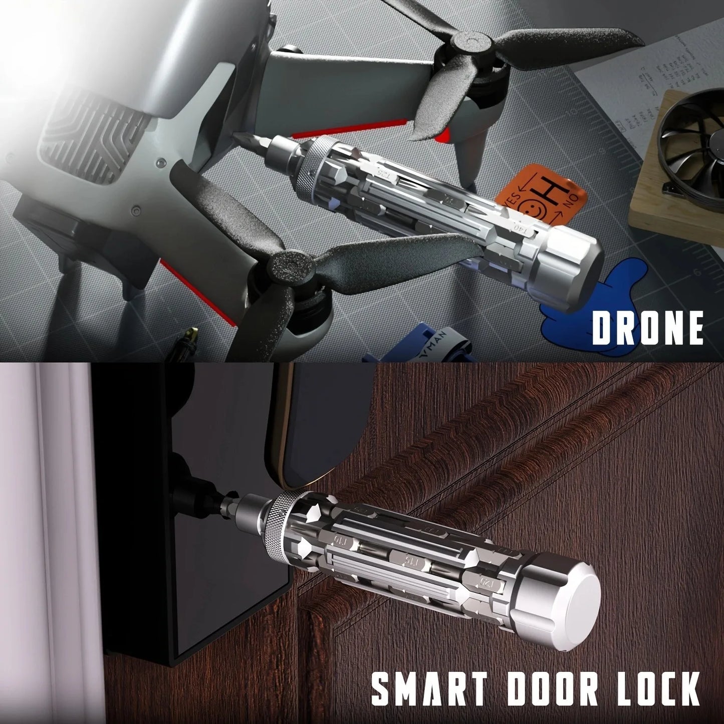 VMAN 18-in-1 Magnetic Screwdriver Set – Compact & Portable for Multiple Applications