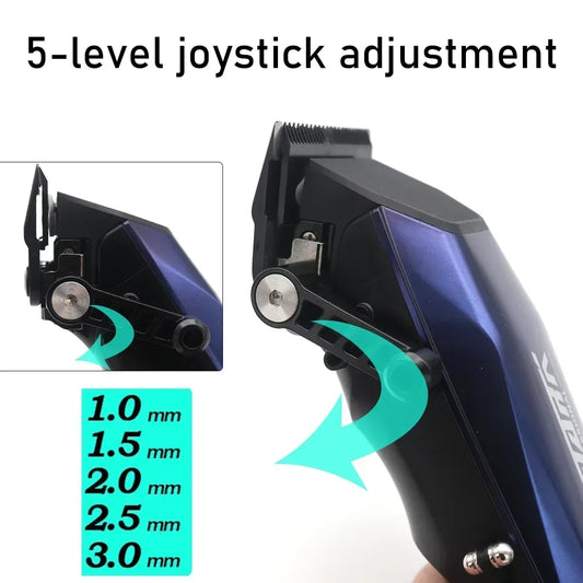 WMARK NG-125 Professional Hair Clipper – 7500RPM, Rotating Motor, 5 Blade Adjustments