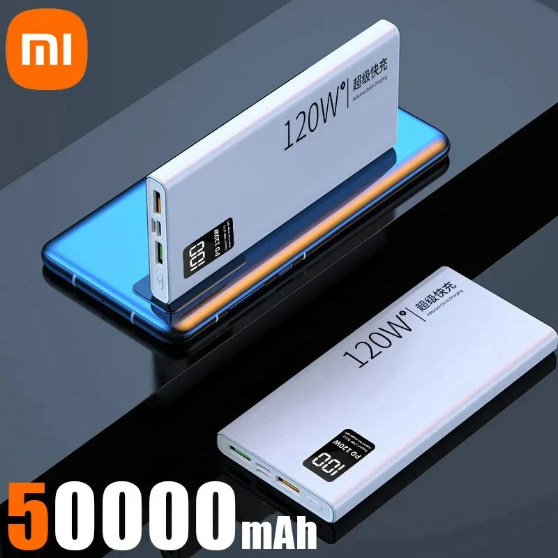 Xiaomi 120W Power Bank 50000mAh High Capacity Fast Charging Portable Battery Charger For iPhone Samsung Huawei Universal