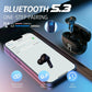 Wireless Earphone Bluetooth 5.3 60H Playback LED Power Display Ear Buds Mic Noise Cancellation Stereo Sound