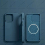 For Apple iPhone 16 15 14 13 Pro Max Plus For Magsafe Luxury Magnetic Liquid Silicone Case Shockproof Wireless Charge Soft