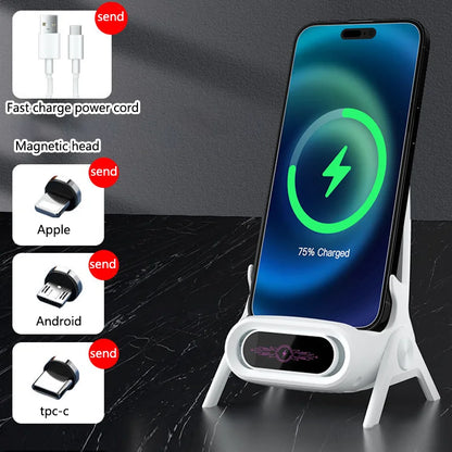Mini Chair Cordless Charger Stable Support Desktop Phone Stand Tabletop Ornament High Performance Portable 3 in 1 Fast