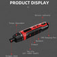 6-Speed Torque Cordless Electric Screwdriver Rechargeable 2000mAh Mini Drill 3.6V Power Tools Set Household Maintenance Repair